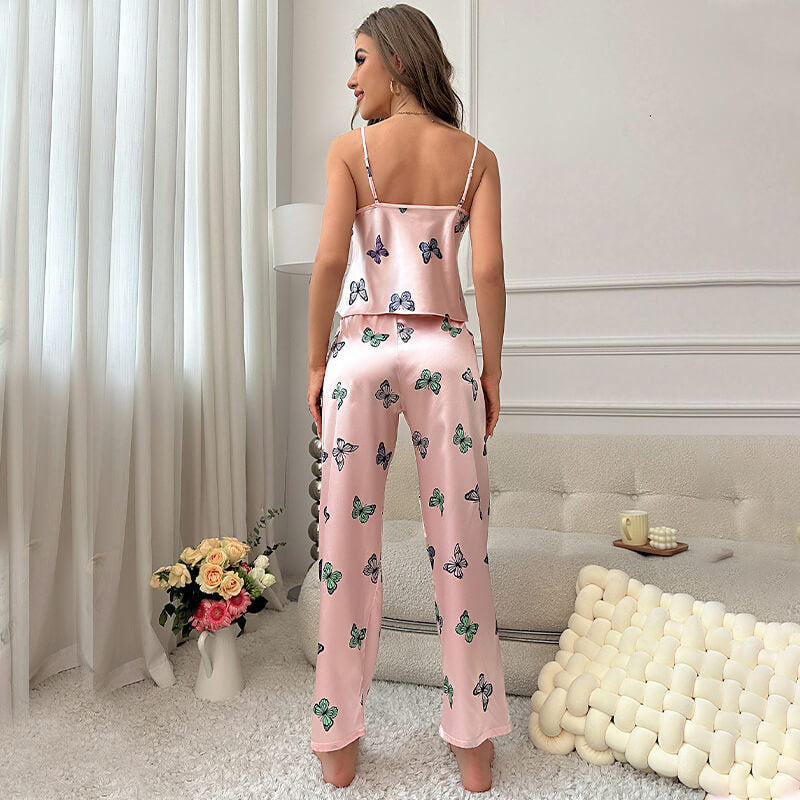 Butterfly Long Satin Pajama